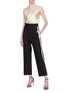 Figure View - Click To Enlarge - HELMUT LANG - Staggered waist stripe outseam pants