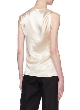 Back View - Click To Enlarge - HELMUT LANG - Twist knot shoulder sleeveless top