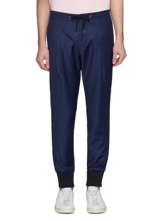 Main View - Click To Enlarge - PAUL SMITH - Wool houndstooth jogging pants