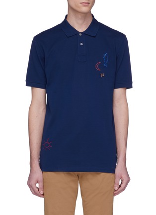 Main View - Click To Enlarge - PS PAUL SMITH - Mix graphic embroidered polo shirt