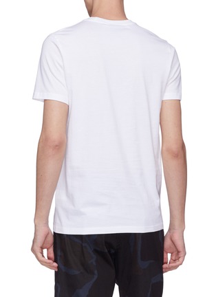 Back View - Click To Enlarge - PS PAUL SMITH - Watery stripe organic cotton T-shirt