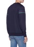 Back View - Click To Enlarge - PS PAUL SMITH - Geometric stripe embroidered sweatshirt