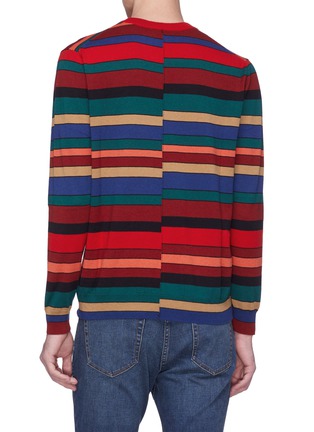 Back View - Click To Enlarge - PS PAUL SMITH - Staggered stripe sweater