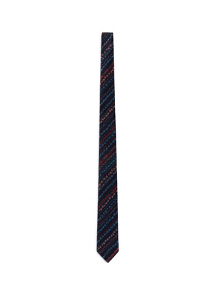 Main View - Click To Enlarge - PAUL SMITH - Floral stripe silk repp tie
