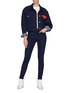 Figure View - Click To Enlarge - CURRENT/ELLIOTT - 'The Collin' contrast chest pocket cropped denim jacket