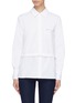 Main View - Click To Enlarge - CURRENT/ELLIOTT - 'The Edie' detachable hem slogan embroidered shirt