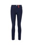 Main View - Click To Enlarge - CURRENT/ELLIOTT - 'The Ultra High Waist' contrast pocket skinny jeans
