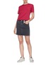 Figure View - Click To Enlarge - CURRENT/ELLIOTT - Contrast pocket denim skirt