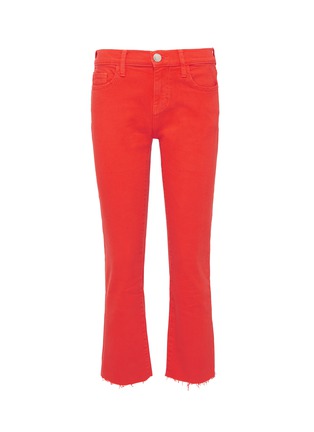 Main View - Click To Enlarge - CURRENT/ELLIOTT - 'The Kick' raw cuff cropped flared jeans