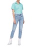 Figure View - Click To Enlarge - CURRENT/ELLIOTT - 'The Vintage' slogan print cropped jeans