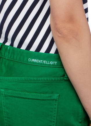 Detail View - Click To Enlarge - CURRENT/ELLIOTT - 'The Boyfriend' raw cuff denim shorts