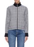 Main View - Click To Enlarge - CURRENT/ELLIOTT - 'The Dassen' stripe sleeve check plaid linen jacket