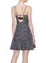 Back View - Click To Enlarge - OPENING CEREMONY - Keyhole front logo print peplum dress