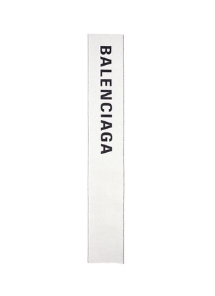Main View - Click To Enlarge - BALENCIAGA - Logo jacquard wool scarf