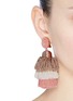 Figure View - Click To Enlarge - OSCAR DE LA RENTA - Beaded tassel clip earrings