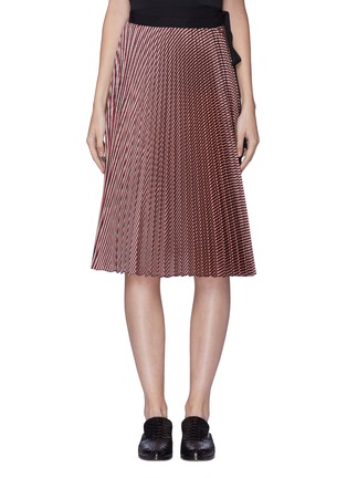 Main View - Click To Enlarge - TOME - Pleated stripe skirt