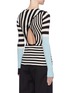 Back View - Click To Enlarge - TOME - Colourblock sleeve cutout back stripe top