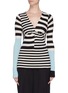 Main View - Click To Enlarge - TOME - Colourblock sleeve cutout back stripe top