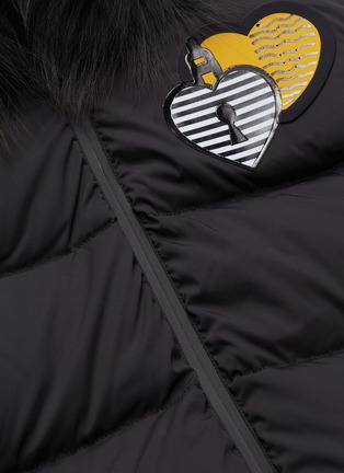  - FENDI SPORT - 'Open Your Heart' fox fur collar down ski jacket