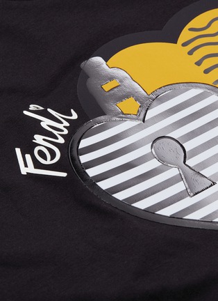  - FENDI SPORT - 'Open Your Heart' graphic appliqué T-shirt