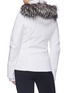 Back View - Click To Enlarge - FENDI SPORT - Detachable fox fur trim hood stripe padded ski jacket