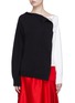Main View - Click To Enlarge - MONSE - Ring colourblock panelled sweater
