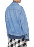 Back View - Click To Enlarge - MONSE - Colourblock layered denim jacket