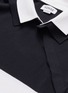  - MONSE - Cutout sleeve stripe twist wool polo sweater