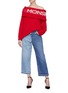 Figure View - Click To Enlarge - MONSE - Staggered waist colourblock culotte jeans