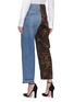 Back View - Click To Enlarge - MONSE - Staggered waist camouflage print patchwork culotte jeans