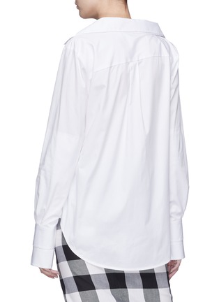 Back View - Click To Enlarge - MONSE - Double collar poplin shirt