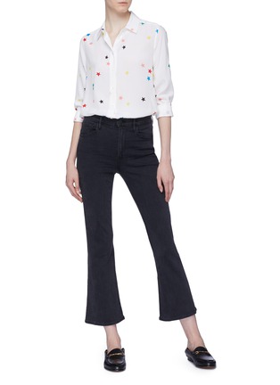 Figure View - Click To Enlarge - EQUIPMENT - 'Essential' star print silk crepe shirt