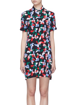 Main View - Click To Enlarge - EQUIPMENT - 'Mirelle' floral print short sleeve silk shirt dress