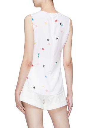 Back View - Click To Enlarge - EQUIPMENT - 'Lyle' star print silk crepe sleeveless shirt