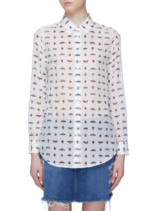 Main View - Click To Enlarge - EQUIPMENT - 'Essential' insect print crepe shirt