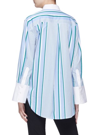 Back View - Click To Enlarge - EQUIPMENT - 'Clarke' stripe oversized shirt