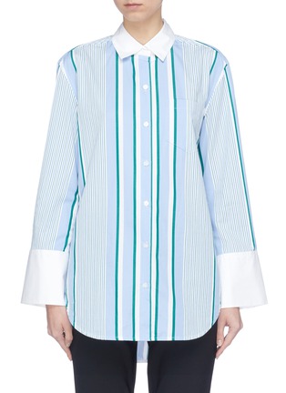 Main View - Click To Enlarge - EQUIPMENT - 'Clarke' stripe oversized shirt