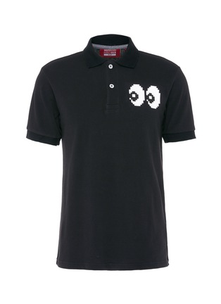 Main View - Click To Enlarge - 8-BIT - 'Eyes' rubber appliqué unisex polo shirt