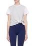 Main View - Click To Enlarge - 72883 - 'Tuck' tie-up waist COOLMAX® cropped T-shirt