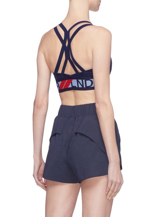 Back View - Click To Enlarge - 72883 - 'Lotus' logo band cross back sports bra