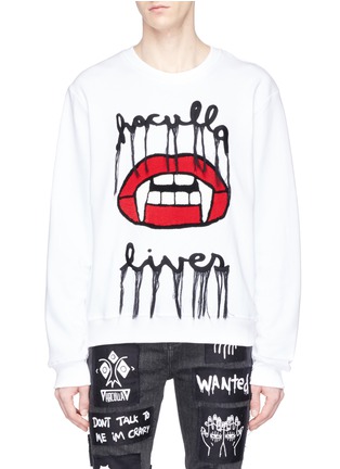 Main View - Click To Enlarge - HACULLA - Fang chenille patch sweatshirt