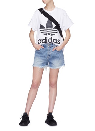 Figure View - Click To Enlarge - ADIDAS - Trefoil logo print oversized T-shirt
