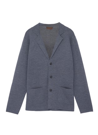 Main View - Click To Enlarge - ALTEA - Notched lapel virgin wool cardigan