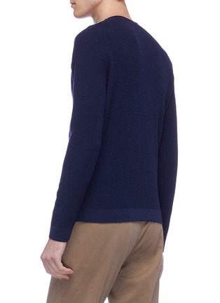 Back View - Click To Enlarge - ALTEA - Virgin wool piqué knit sweater