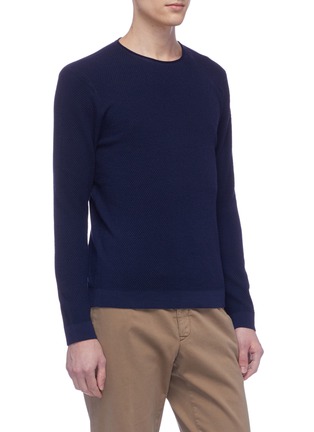 Front View - Click To Enlarge - ALTEA - Virgin wool piqué knit sweater