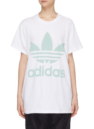 Main View - Click To Enlarge - ADIDAS - Trefoil logo print oversized T-shirt