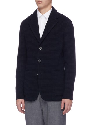 Front View - Click To Enlarge - BARENA - 'Torceo Portoro' textured knit soft blazer