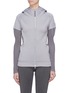 Main View - Click To Enlarge - ADIDAS BY STELLA MCCARTNEY - Z.N.E' drawcord hem colourblock knit panel hoodie