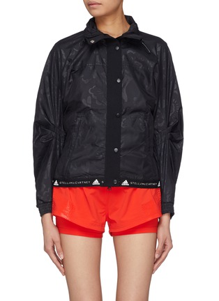 Main View - Click To Enlarge - ADIDAS BY STELLA MCCARTNEY - 'Run' belted floral print windbreaker jacket