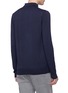 Back View - Click To Enlarge - BOGLIOLI - Chest pocket virgin wool knit long sleeve polo shirt